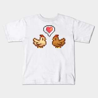 Stardew Valley Chicken Love Kids T-Shirt